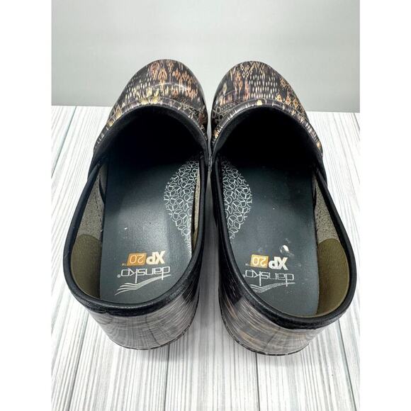 Dansko Xp 2.0 Women's US 11.5-12 Clogs Purple Brown Aztec Leather Slip-On Shoes - Picture 8 of 11